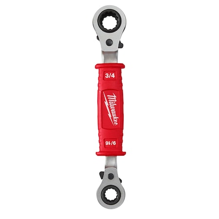 Milwaukee Tool Lineman?s 4-in-1 Insulated Ratcheting Box Wrench 48-22-9212